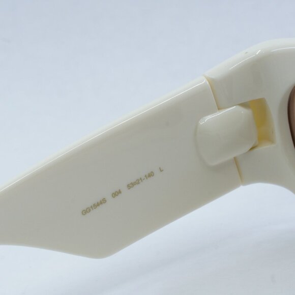 Gucci GG1544S 004 Sunglasses Ivory Cat Eye Frame, Brow Lenses main image 4